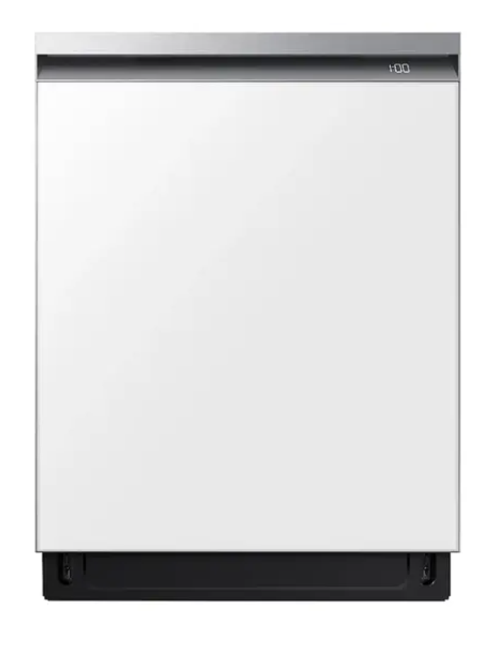 Samsung - 24" Bespoke AutoRelease Dry Smart Built-In Stainless Steel Tub Dishwasher with 3rd Rack, StormWash+, 42 dBA - White Glass