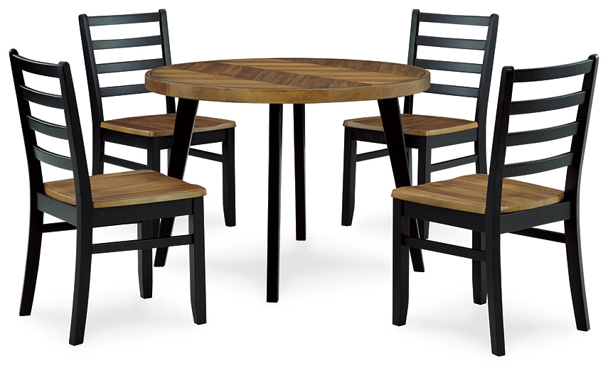 Blondon Round DRM Table Set (5/CN)