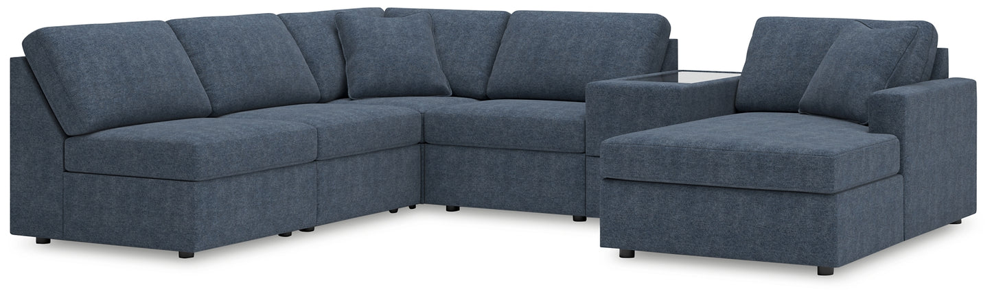 Modmax 6-Piece Sectional with Chaise and Storage Console